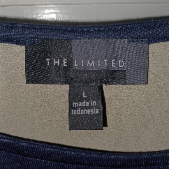 The Limited Womens Zip Pocket Shirt Navy Blue Large Back Accent - Picture 4 of 6